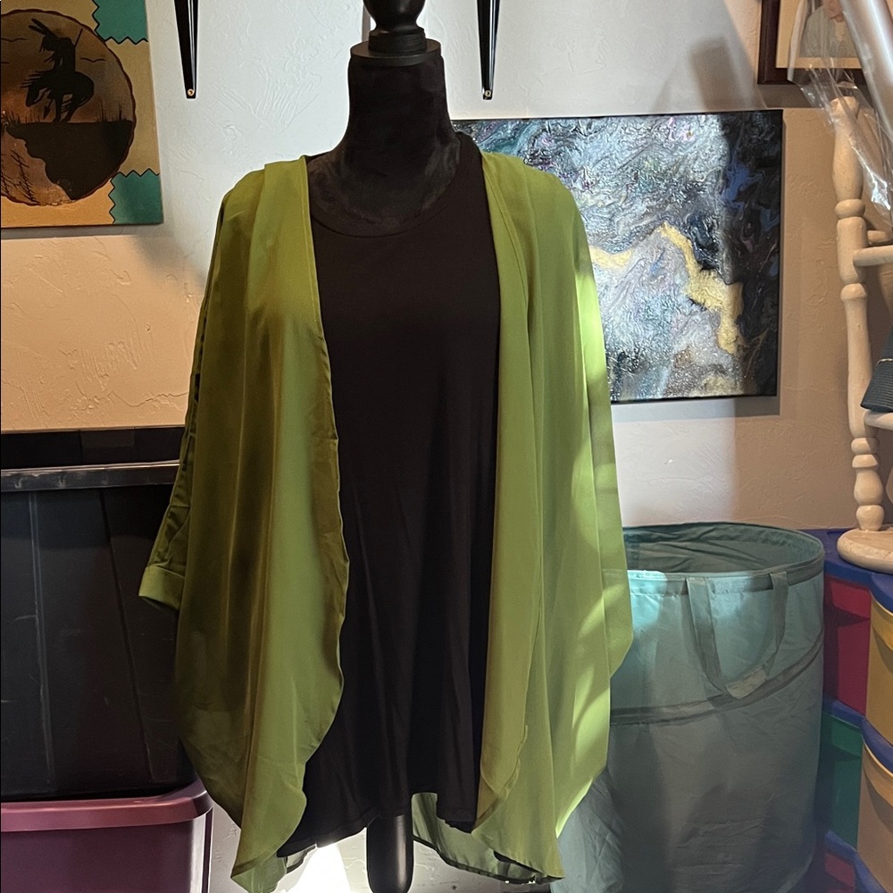 Green Sheer Kimono